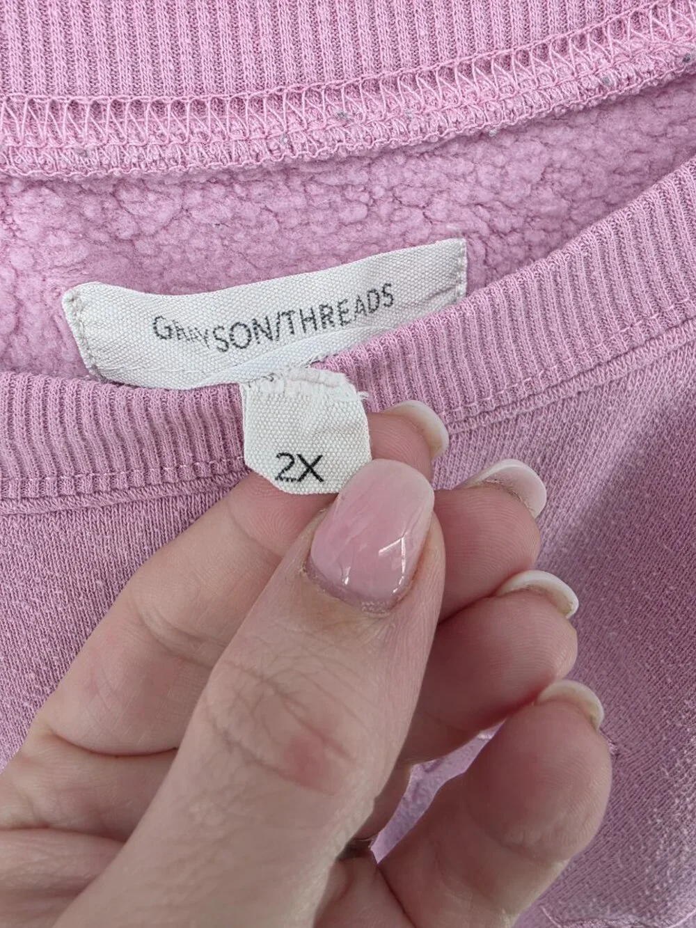 Grayson Threads Pink Mama Embroidered Sweatshirt – Size 2X – Oversized Mom Crew - Picture 3 of 6